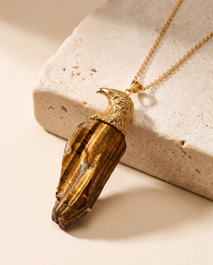 The Visionary Tiger's Eye Pendant — Gold