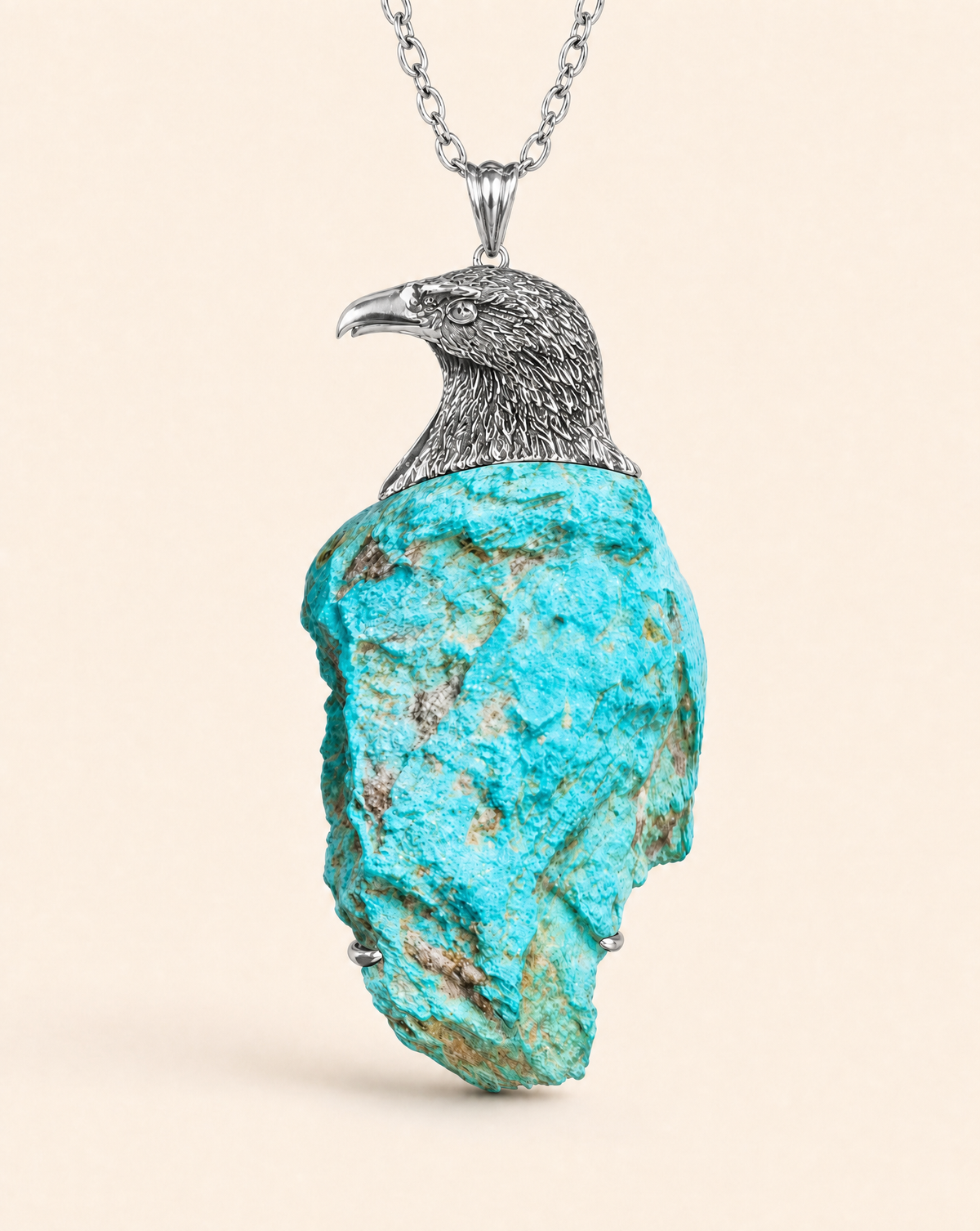 The Visionary Turquoise Pendant — Silver-1