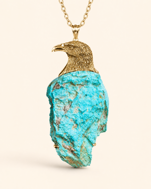 The Visionary Turquoise Pendant — Gold