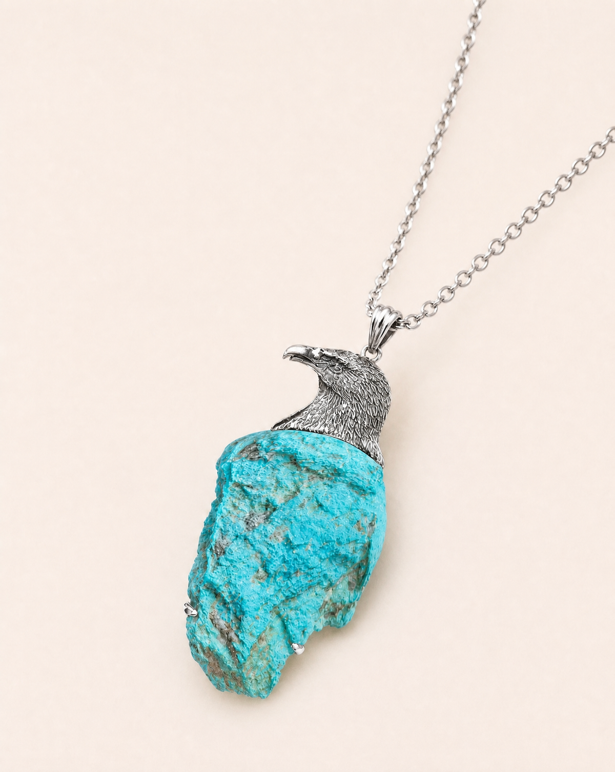 The Visionary Turquoise Pendant — Silver-2