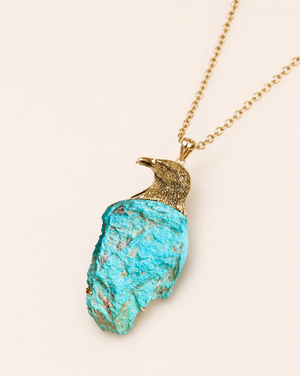 The Visionary Turquoise Pendant — Gold