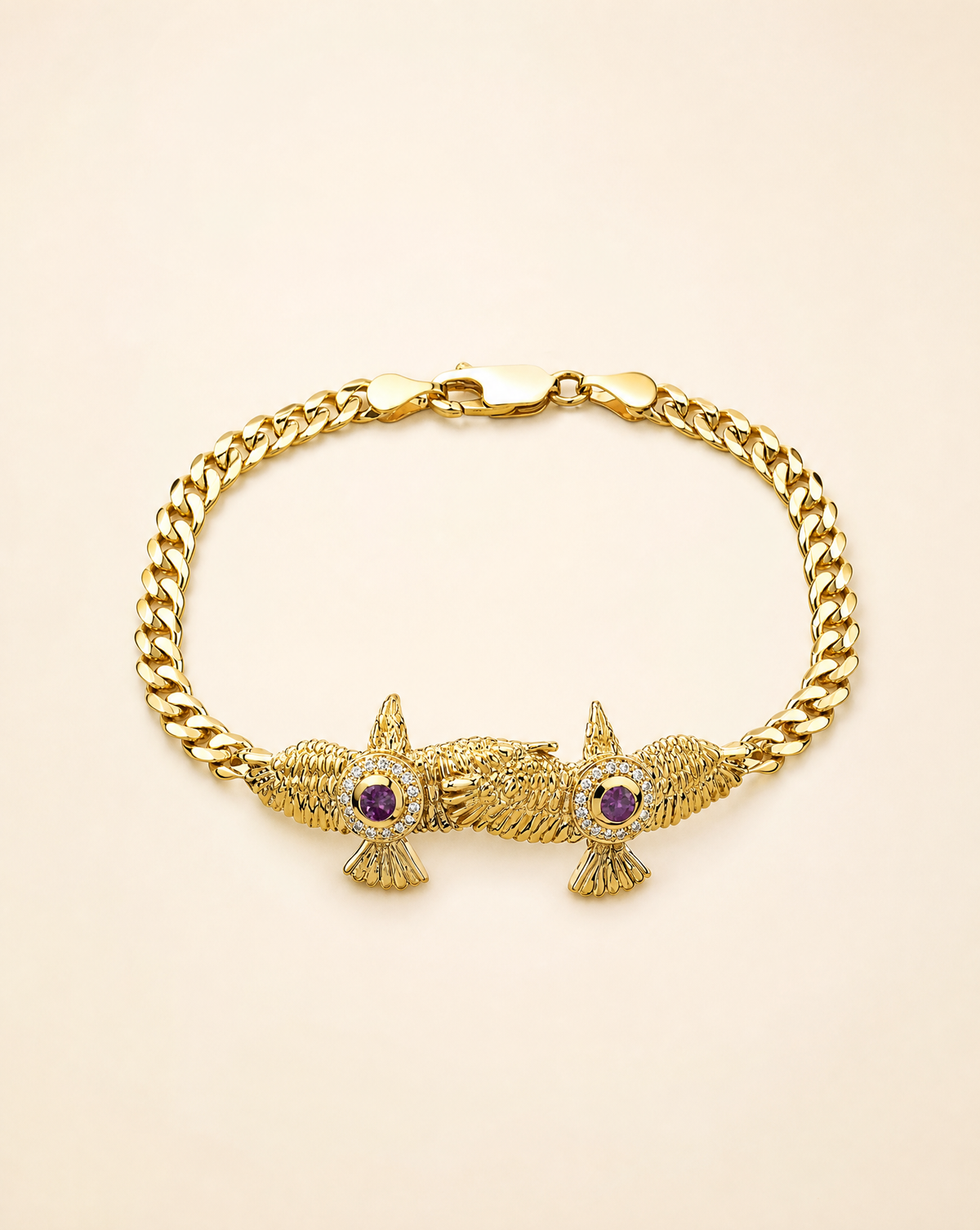Wing2Wing Amethyst Bracelet — Gold