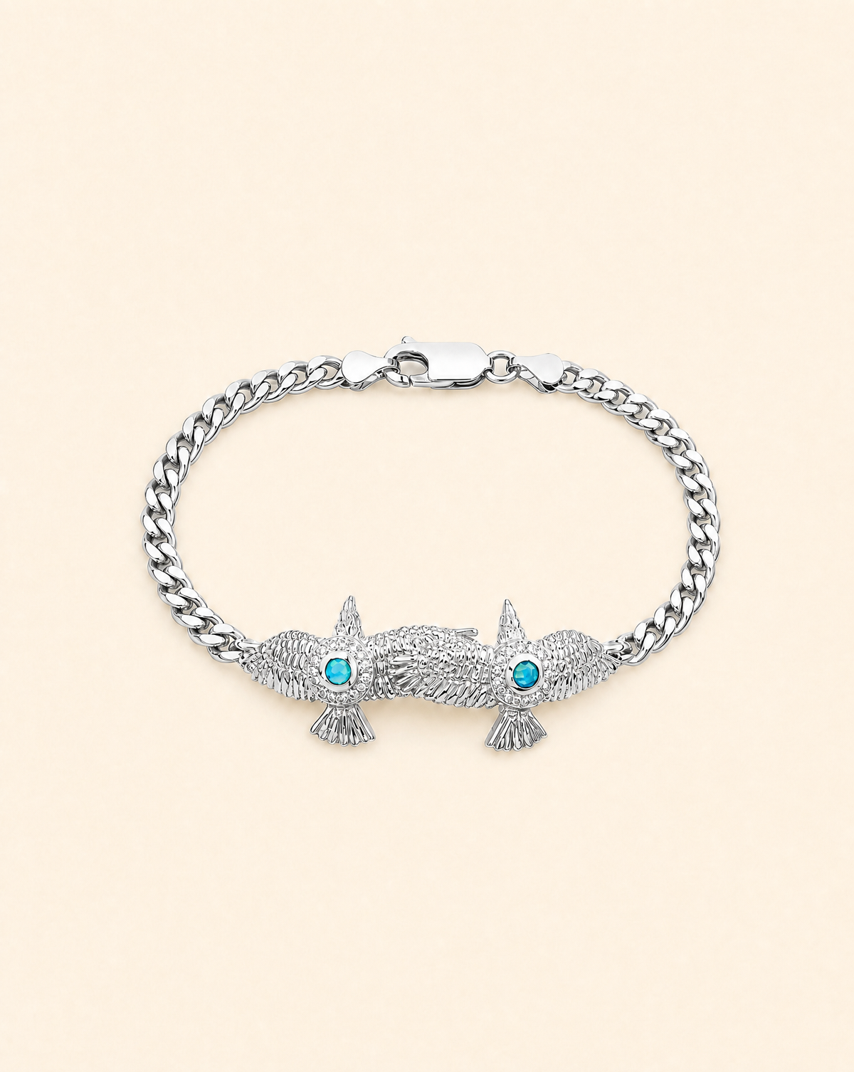 Wing2Wing Blue Opal Bracelet — Silver