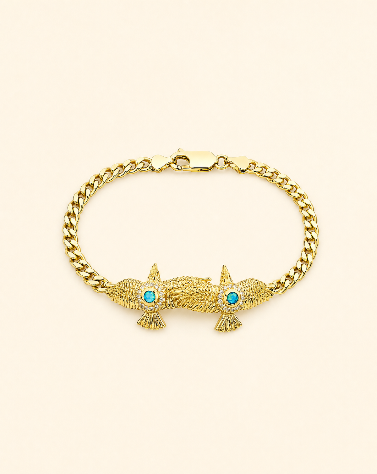 Wing2Wing Blue Opal Bracelet — Gold