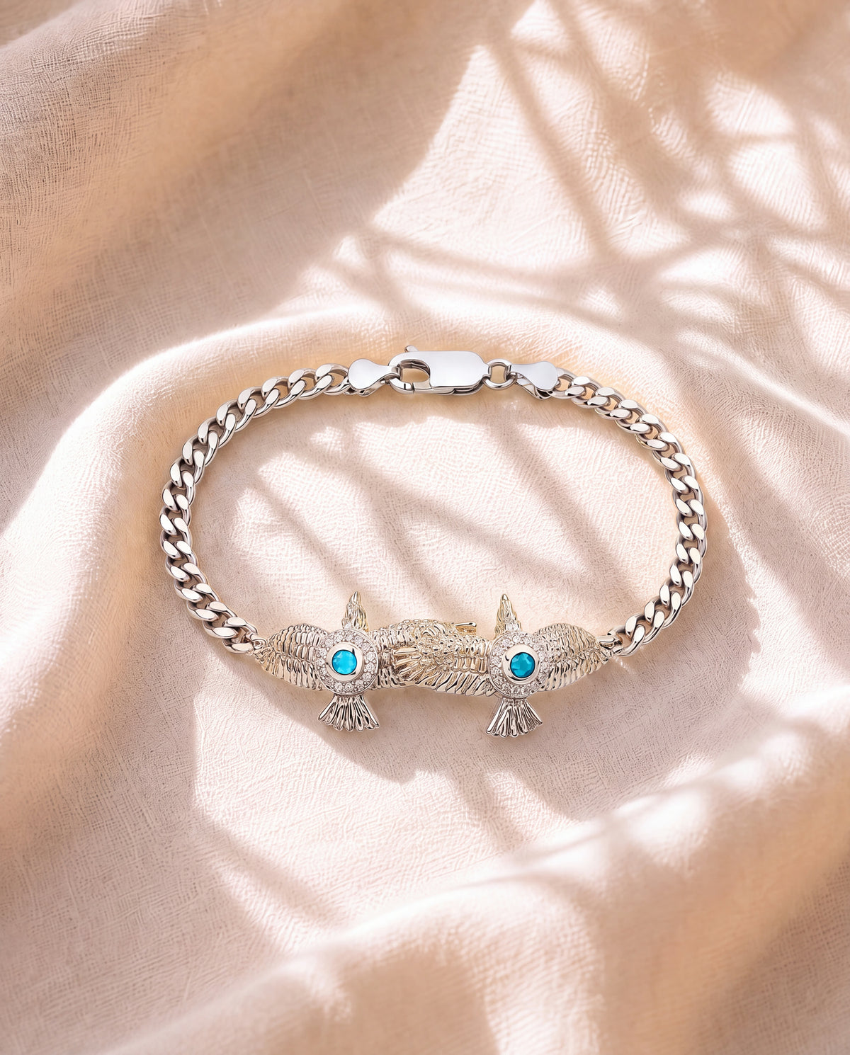 Wing2Wing Blue Opal Bracelet — Silver