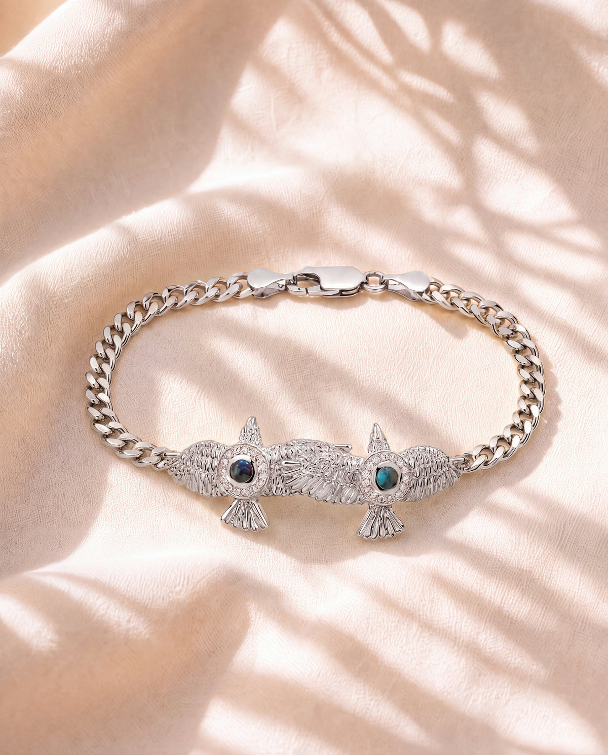 Wing2Wing Chrysocolla Bracelet — Silver-2