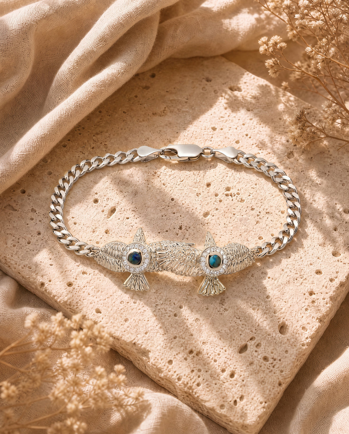 Wing2Wing Chrysocolla Bracelet — Silver-3