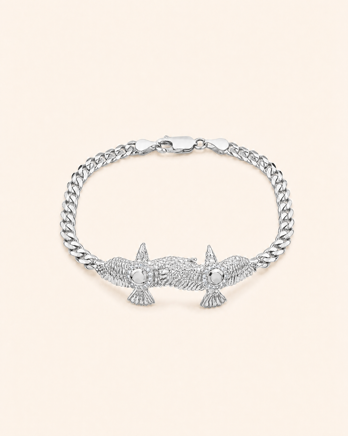 Wing2Wing Clear Quartz Bracelet — Silver