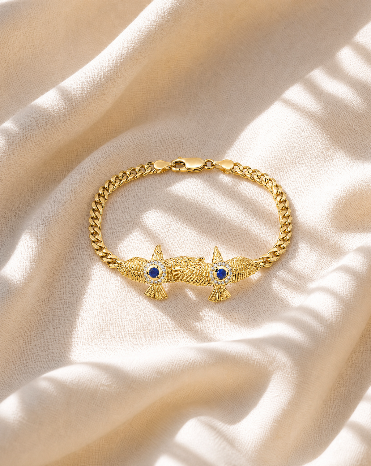 Wing2Wing Lapis Bracelet — Gold