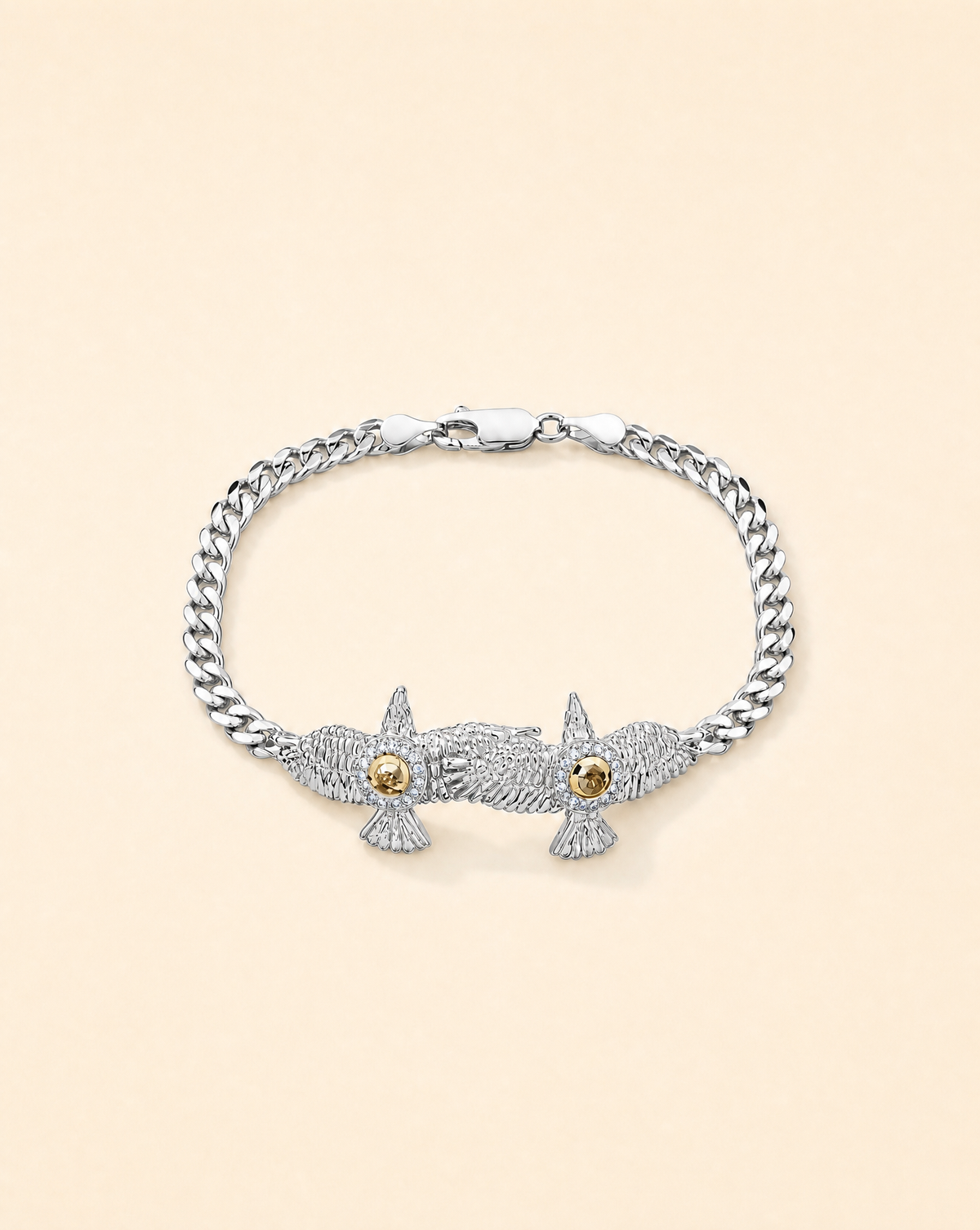 Wing2Wing Pyrite Bracelet — Silver