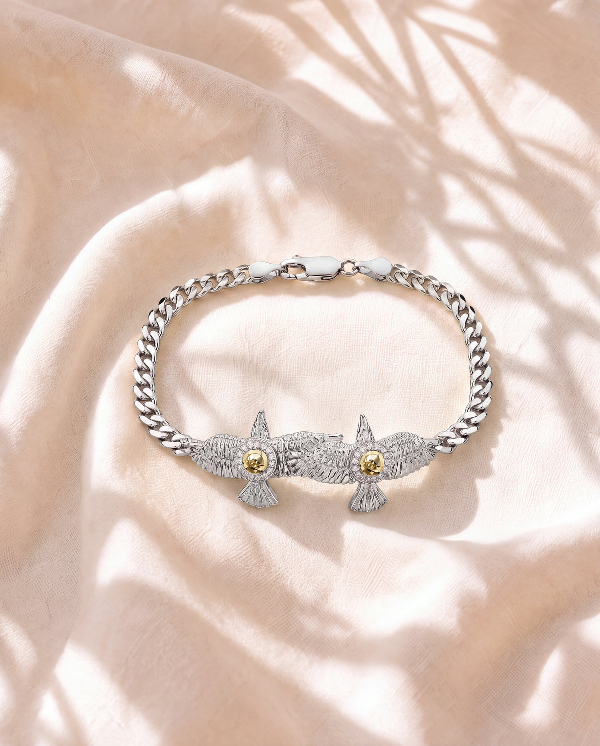 Wing2Wing Pyrite Bracelet — Silver