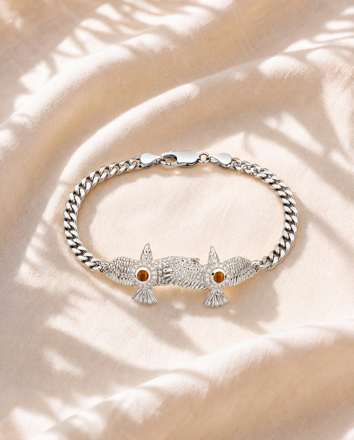 Wing2Wing Tiger's Eye Bracelet — Silver