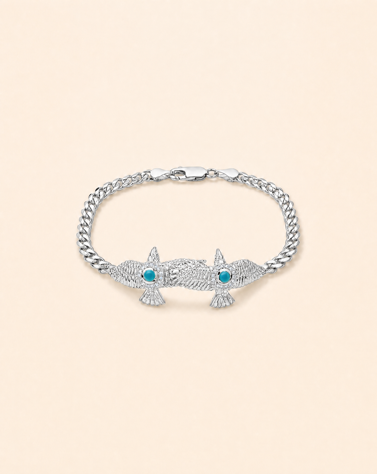 Wing2Wing Turquoise Bracelet — Silver