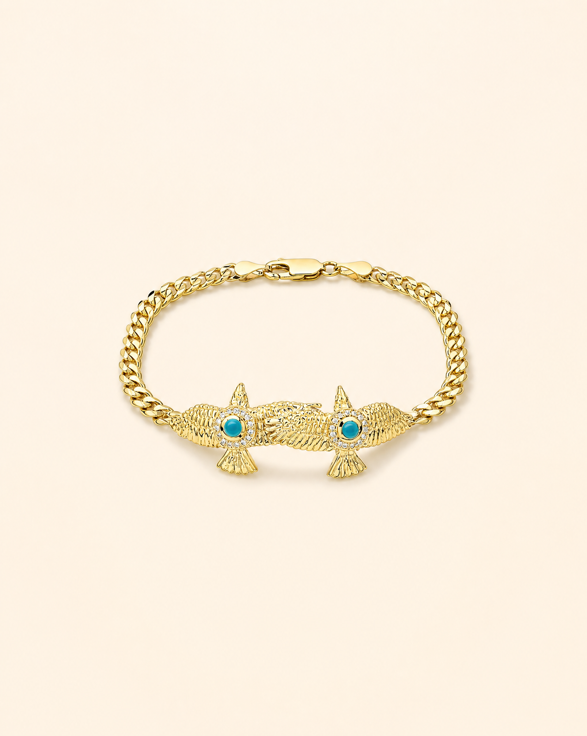 Wing2Wing Turquoise Bracelet — Gold