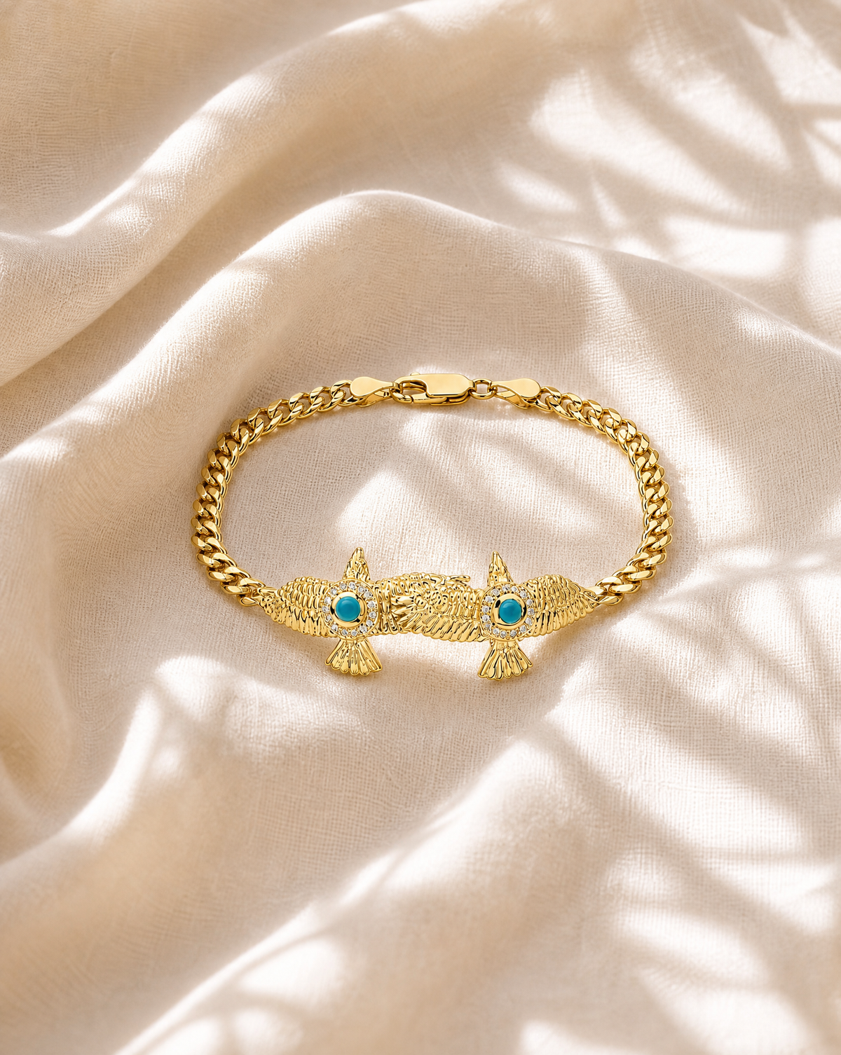 Wing2Wing Turquoise Bracelet — Gold